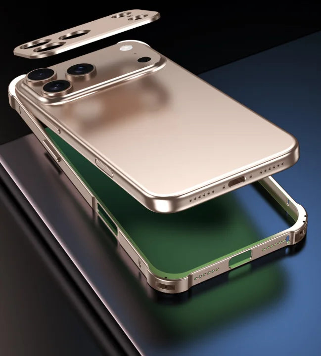 New Product 2025 Luxury Metal Frame Aluminum Alloy Anti-Drop Mobile Phone case with Lens Protection for iphone 17 Pro Air Max