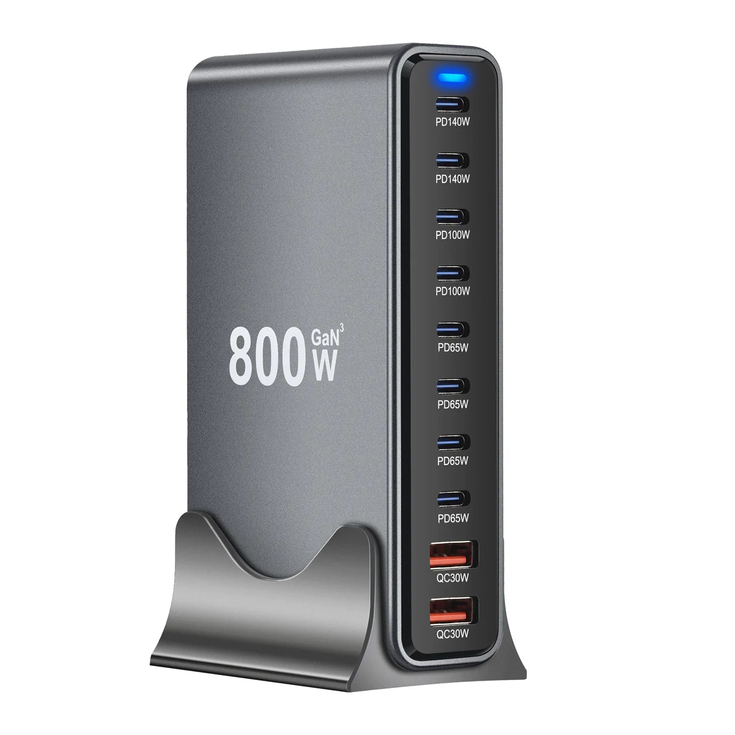 Trending Products 2025 New Arrivals Multifunctional 10 Port for iphone Laptop Tablet USB Charger Adapter 800W GaN 8C2A Charger