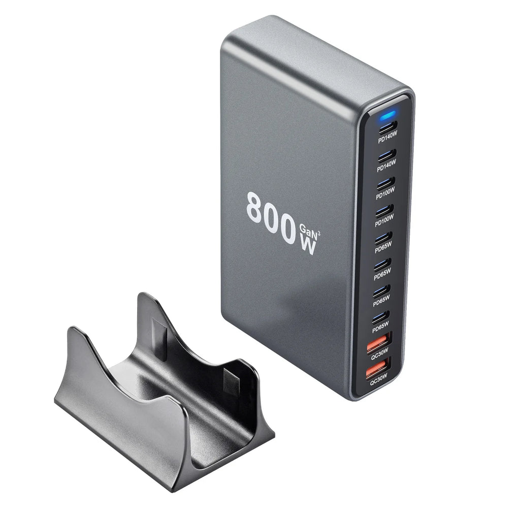 Trending Products 2025 New Arrivals Multifunctional 10 Port for iphone Laptop Tablet USB Charger Adapter 800W GaN 8C2A Charger