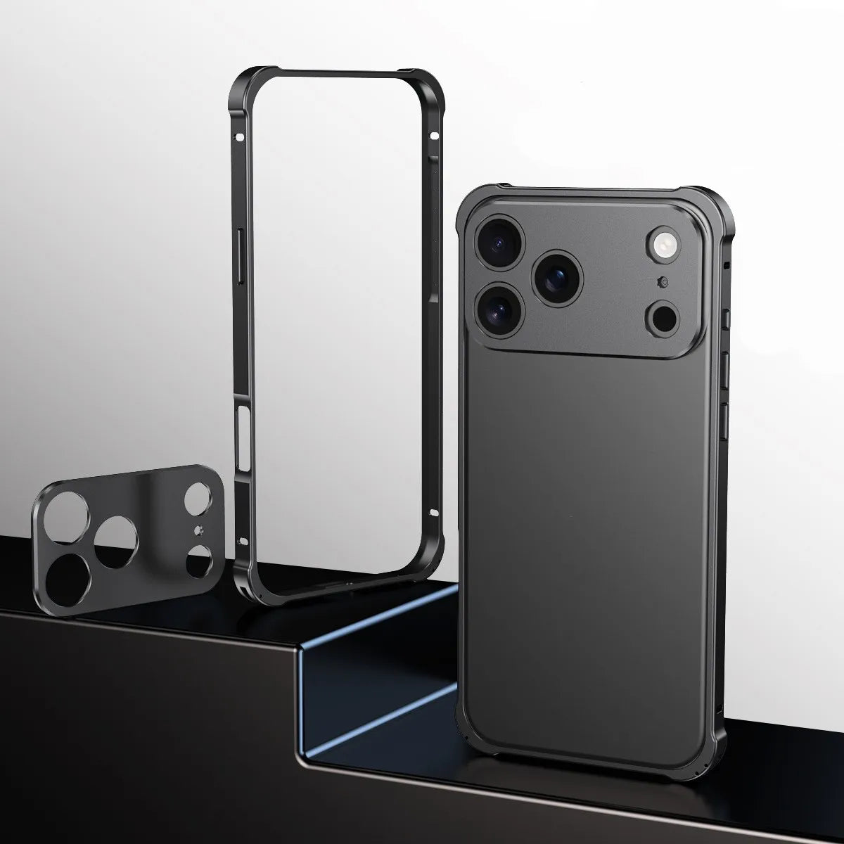 New Product 2025 Luxury Metal Frame Aluminum Alloy Anti-Drop Mobile Phone case with Lens Protection for iphone 17 Pro Air Max