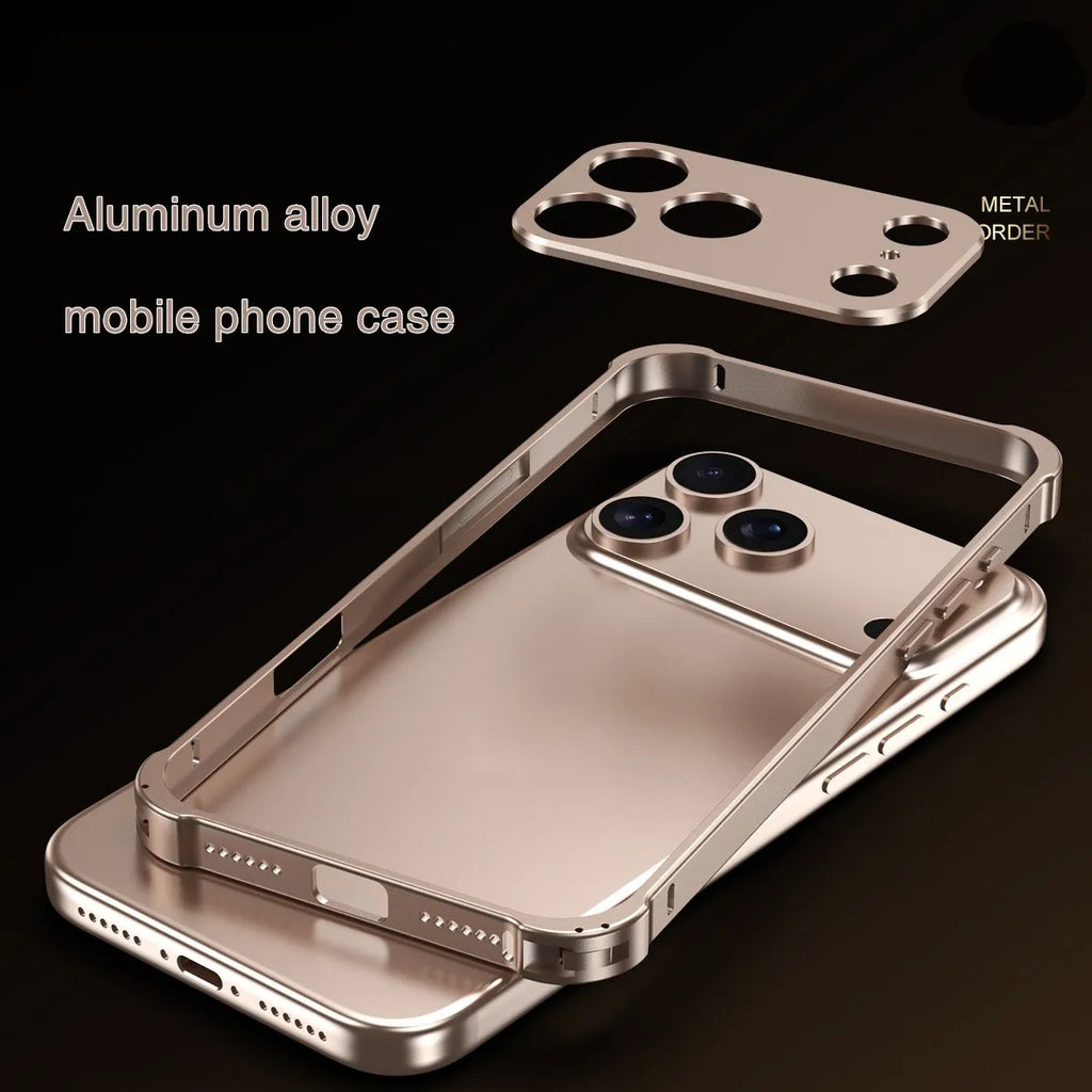 New Product 2025 Luxury Metal Frame Aluminum Alloy Anti-Drop Mobile Phone case with Lens Protection for iphone 17 Pro Air Max