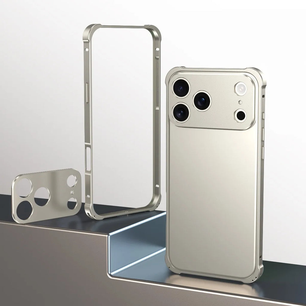 New Product 2025 Luxury Metal Frame Aluminum Alloy Anti-Drop Mobile Phone case with Lens Protection for iphone 17 Pro Air Max