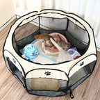 Cat maternity room octagonal pet fence Oxford cloth waterproof andscratch-resistant foldable pet tent cat nest kennel