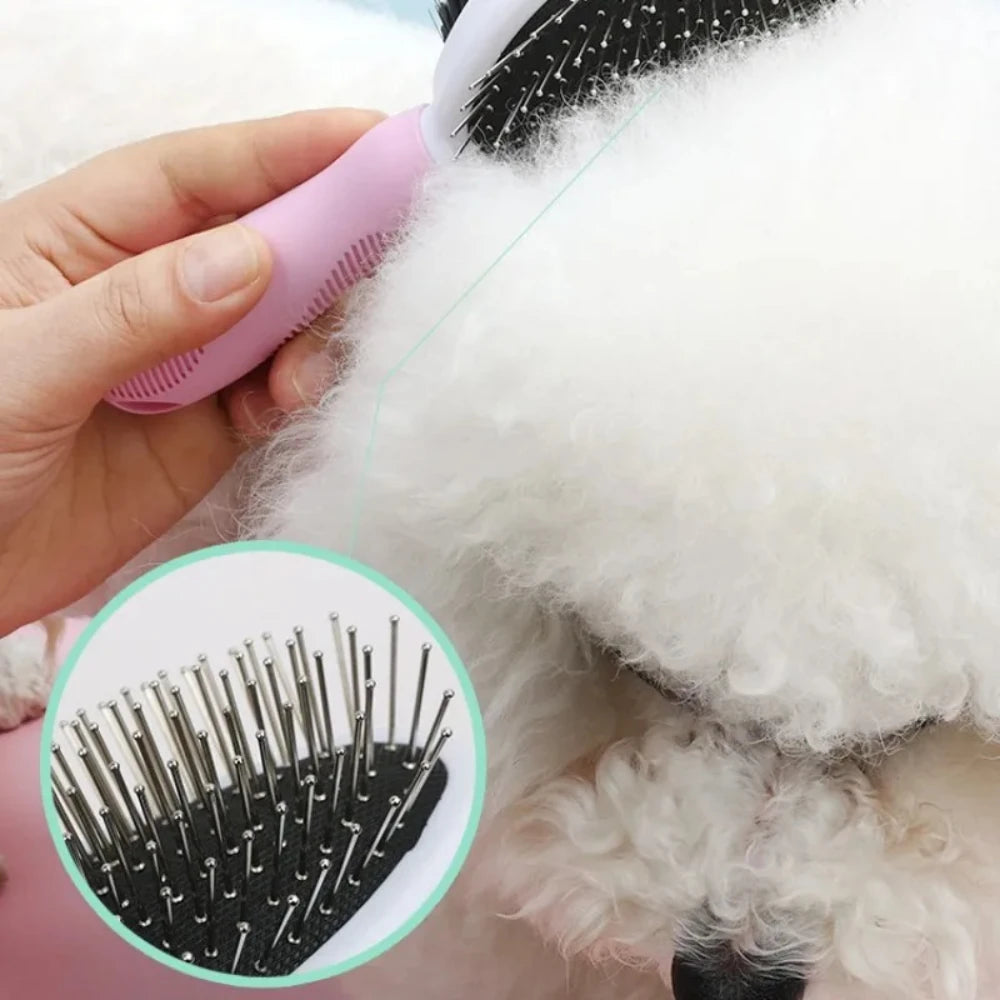 Dog Brush Massage Cat Comb Pet Hair Remover Dog Grooming Brush Double-sided Combs for Dogs Hair Knot Opening Combs Pet Products