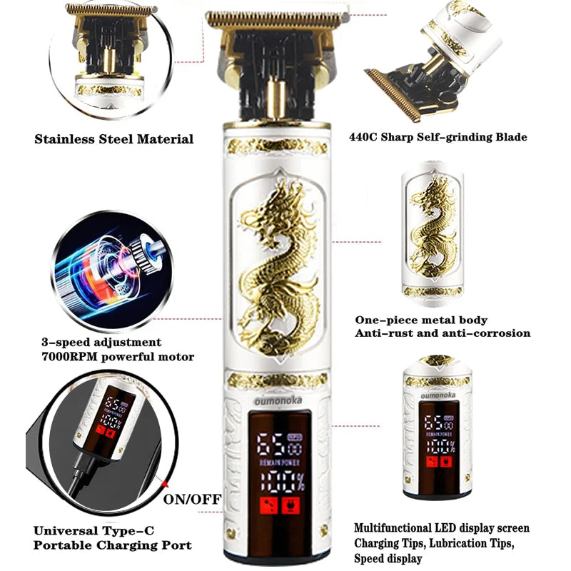 New WaterProof Professional Electric Shaver for Men Razor for Men Mower Beard Trimmer Barber Shaving Machine T9 Hair Clipper