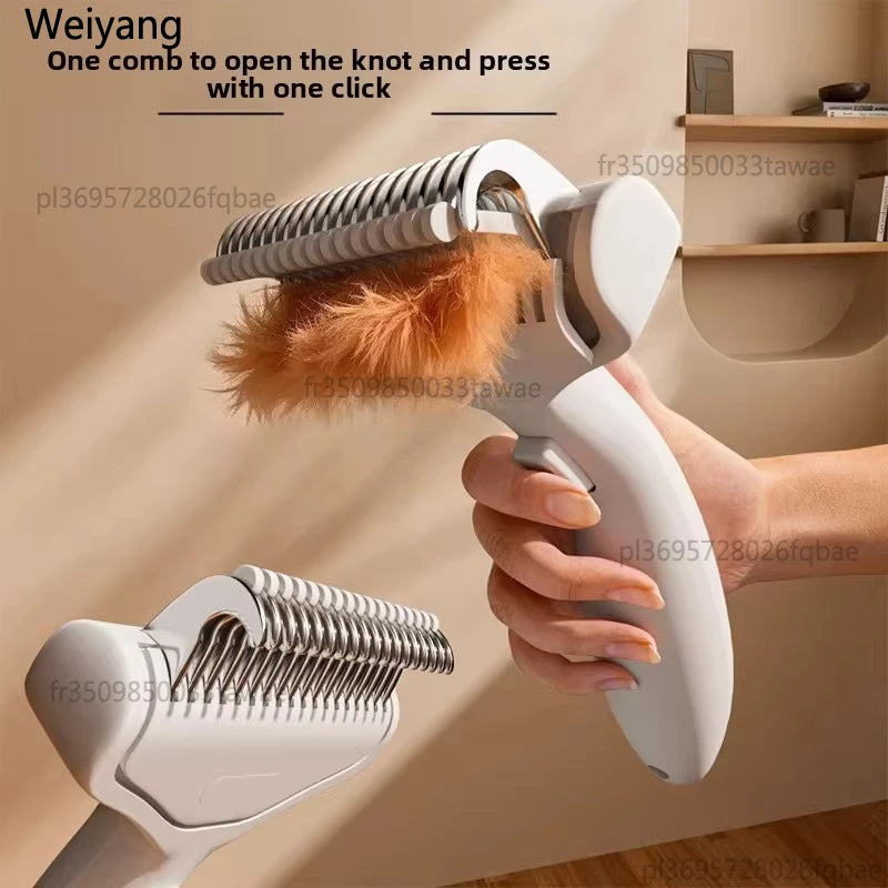 Stainless Steel Dog Hair Removal Brush Comb Pet Hair Remover Brush For Dogs Grooming Tools Pets Dematting Comb Dogs Accessories