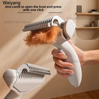 Stainless Steel Dog Hair Removal Brush Comb Pet Hair Remover Brush For Dogs Grooming Tools Pets Dematting Comb Dogs Accessories